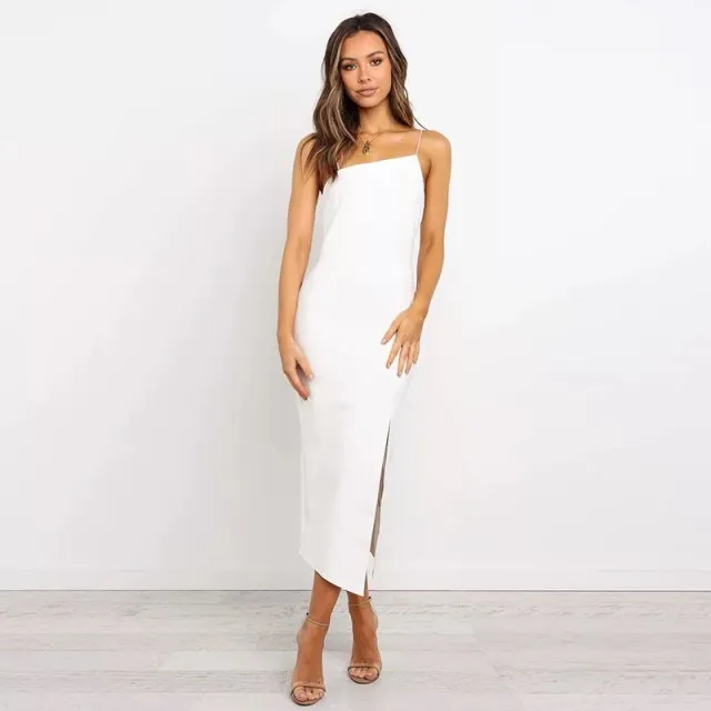 Verngo Simple Evening Dress Short Formal Party Dress Gown Black White - Shop at LoveMi