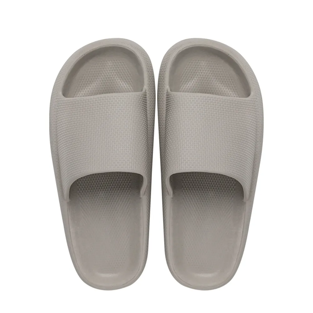 Beach Summer New Women'S Slip-On Slippers - Grey