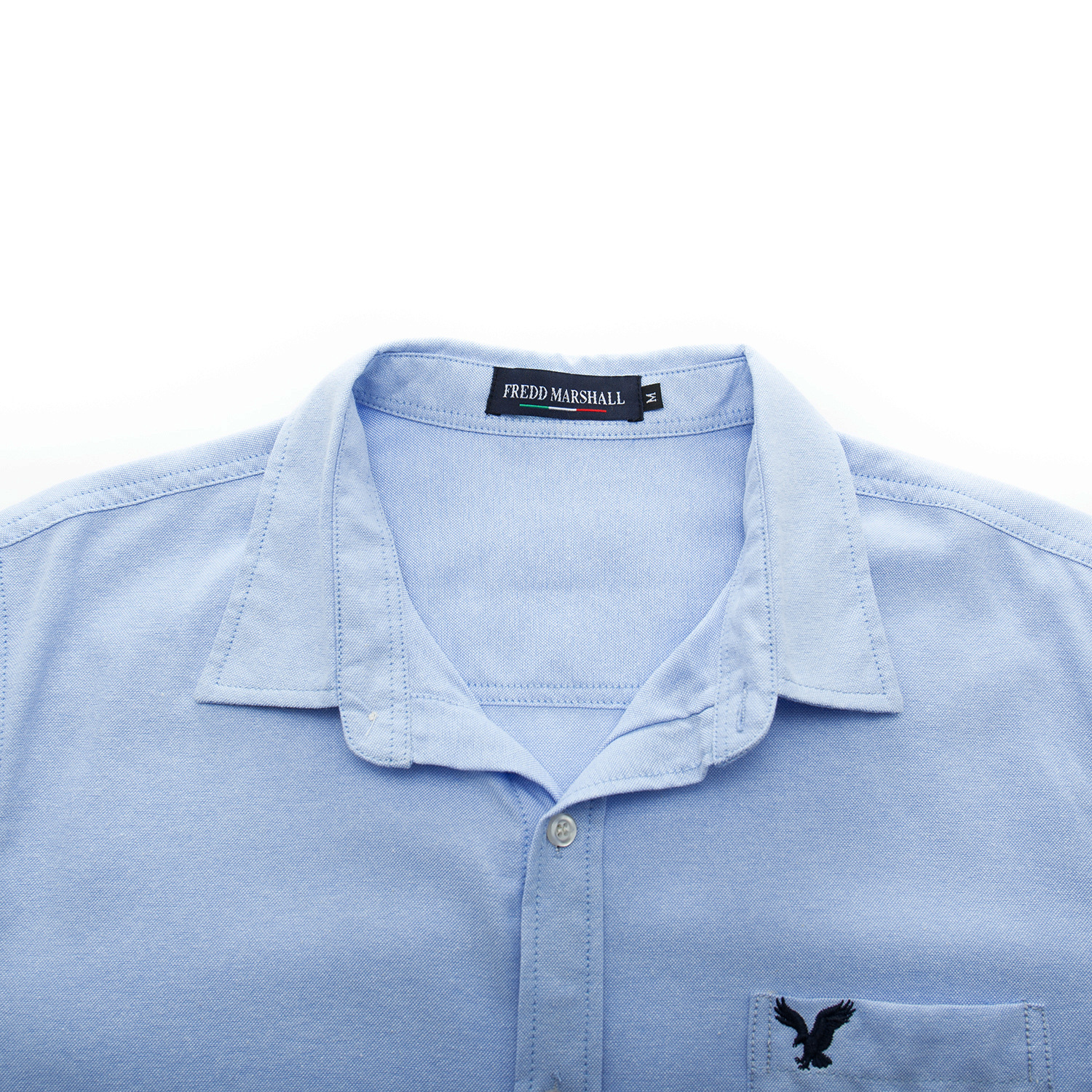 Pure Cotton Solid Color Short-sleeved Shirt Pocket Shirt