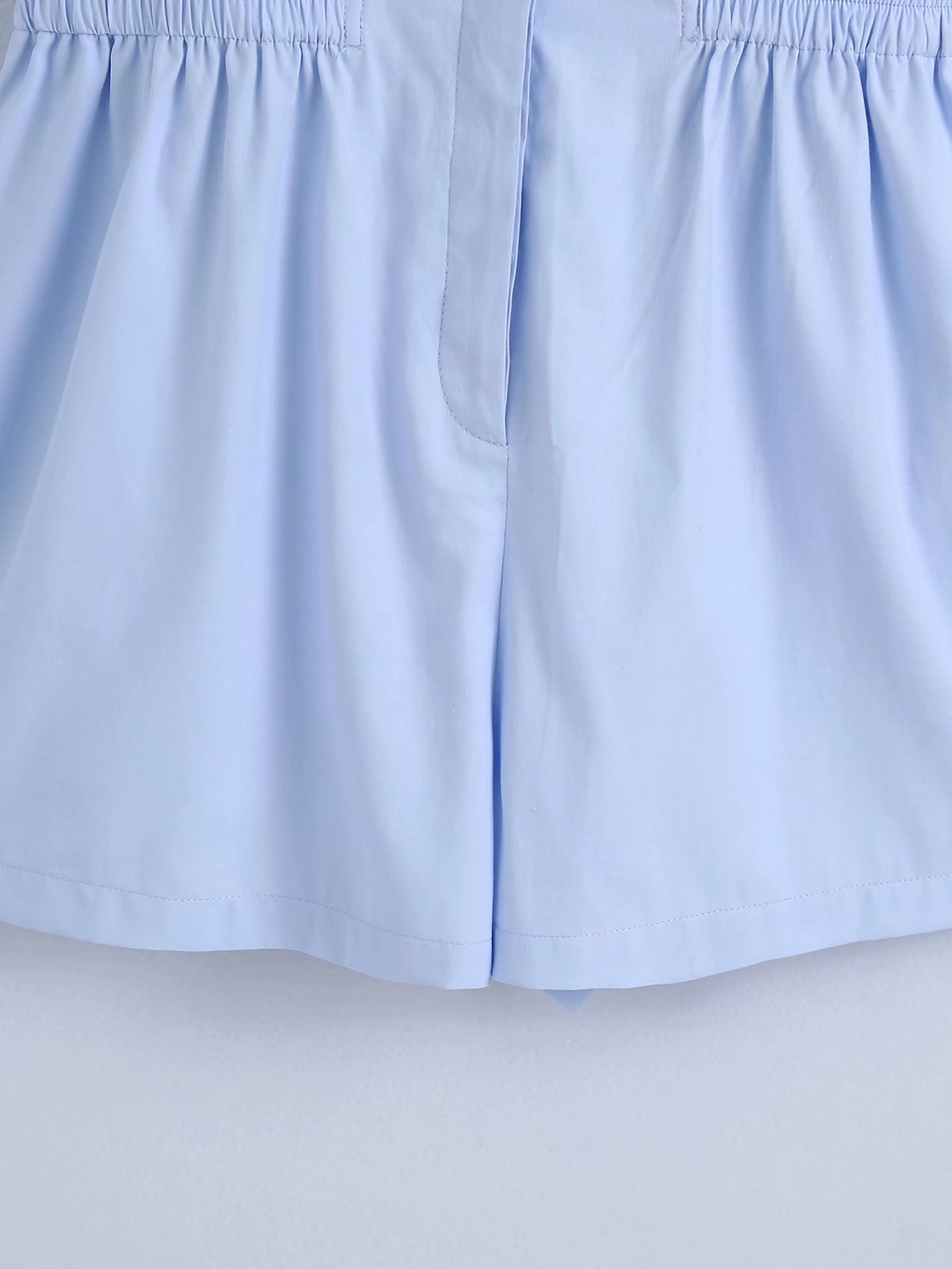 Foreign Trade Hot Sale Spring New Style European And American Style Pocket Decoration Loose Waist Short-Sleeved Short Jumpsuit