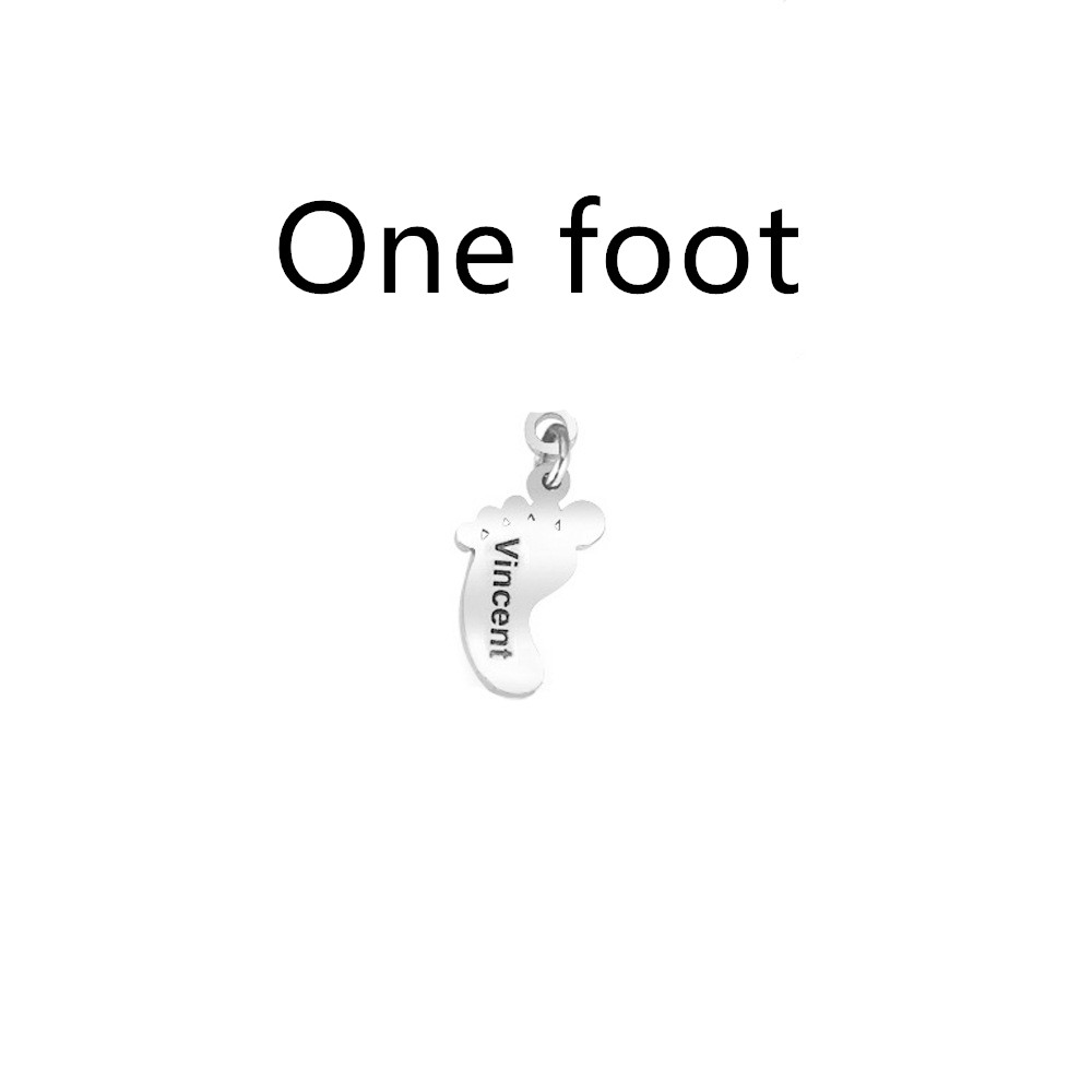 Hollow Out Baby Feet Stainless Steel Pendant Necklace