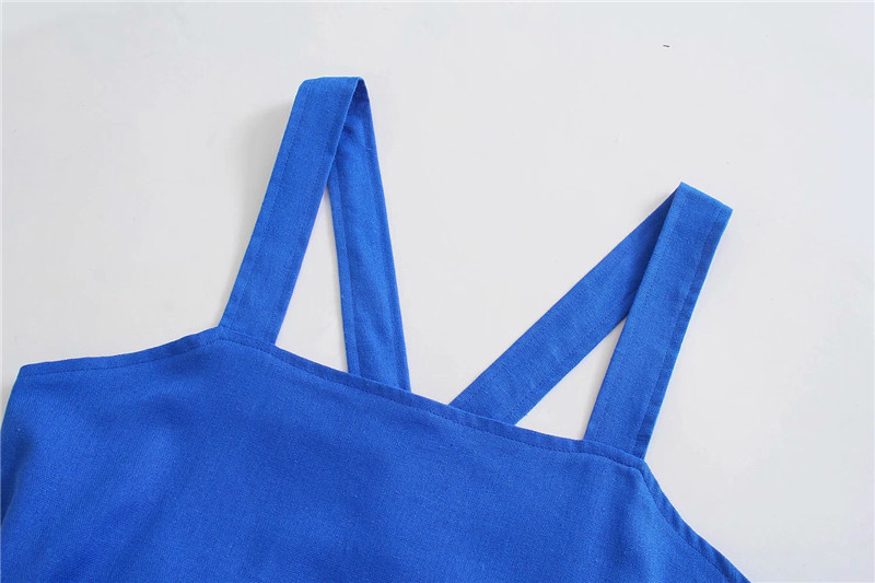 Amoi ZA Linen Short Jumpsuit Loose Casual Jumpsuit Overalls Overalls Shorts