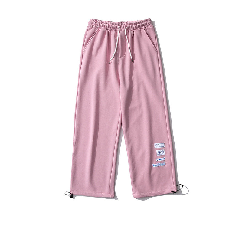 Simple Embroidered Label Straight Leg Casual Sweatpants Trendy Brand Street Loose Sweatpants