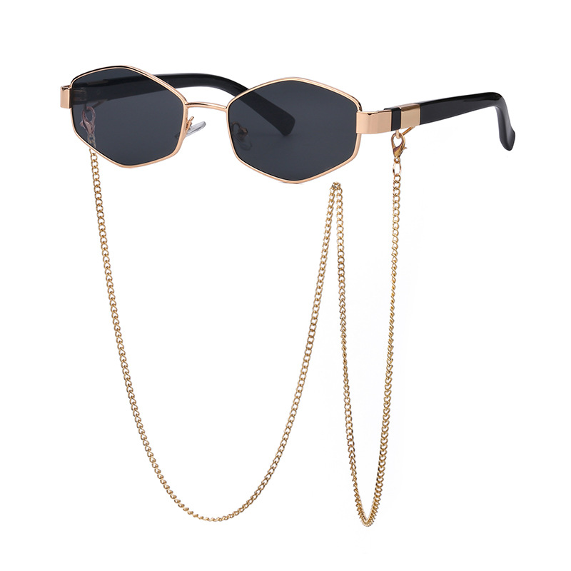 Fashion Chain Irregular Frame Sunglasses - Image 10