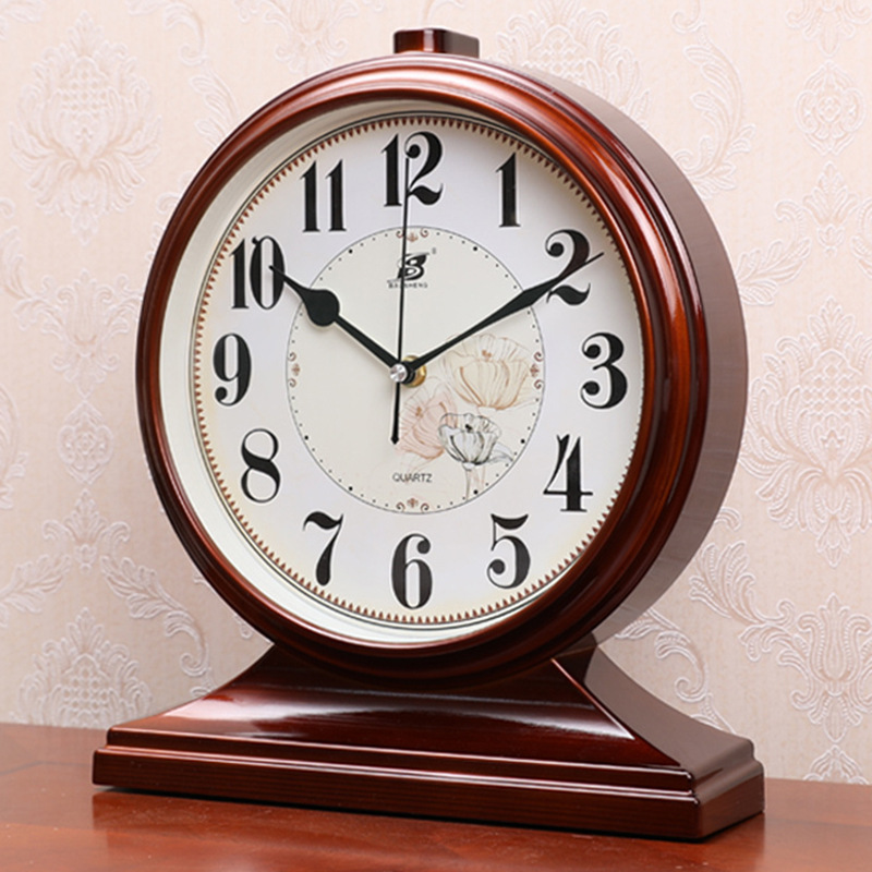 Pendulum Clock Quartz Living Room Desk Clock (Arabian black)