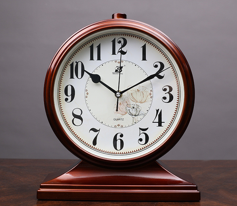 Pendulum Clock Quartz Living Room Desk Clock (Arabian black)