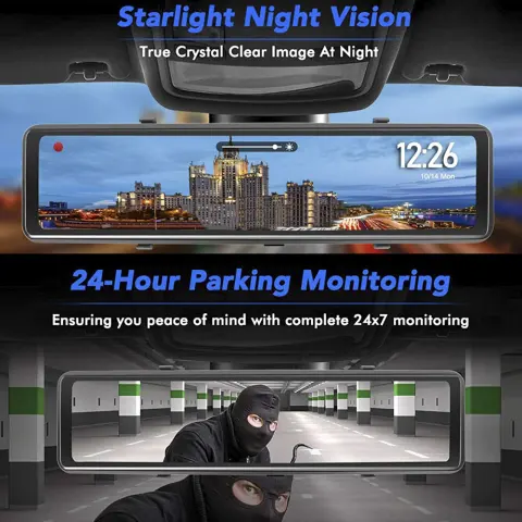 Streaming Media Car DVR Loop Recording Front and Rear