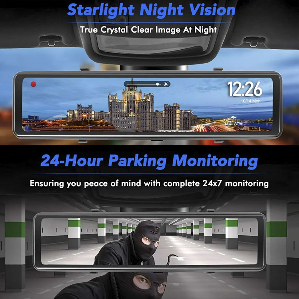 Streaming Media Car DVR Loop Recording Front and Rear