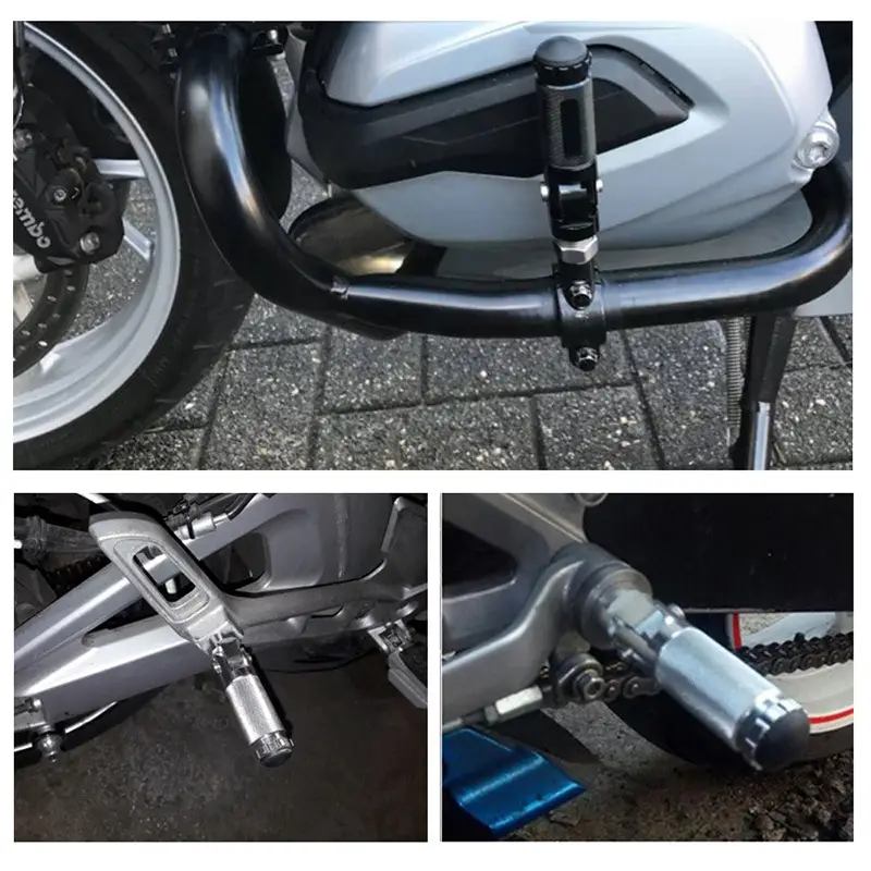 Motorcycle Pedal Pedal Aluminum Alloy Round Folding Pedal Motorcycle Modification Parts