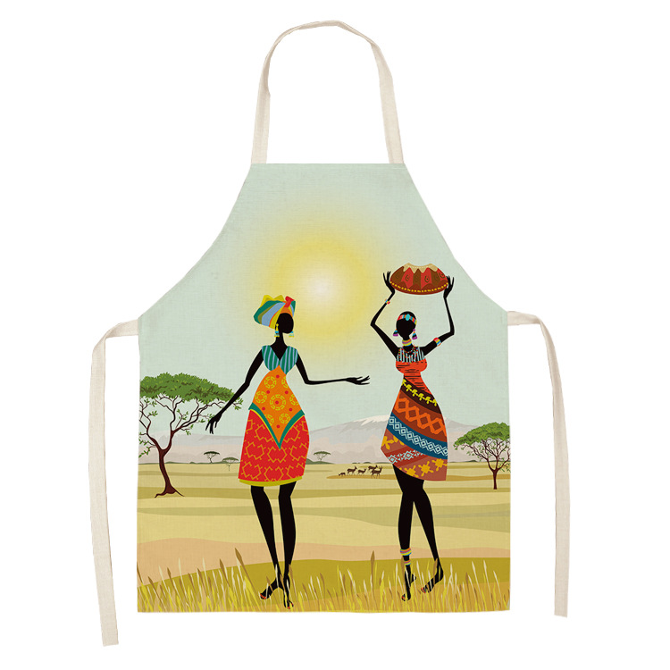 Title 4, Original Art Apron Foreign Trade Geometry Serie...