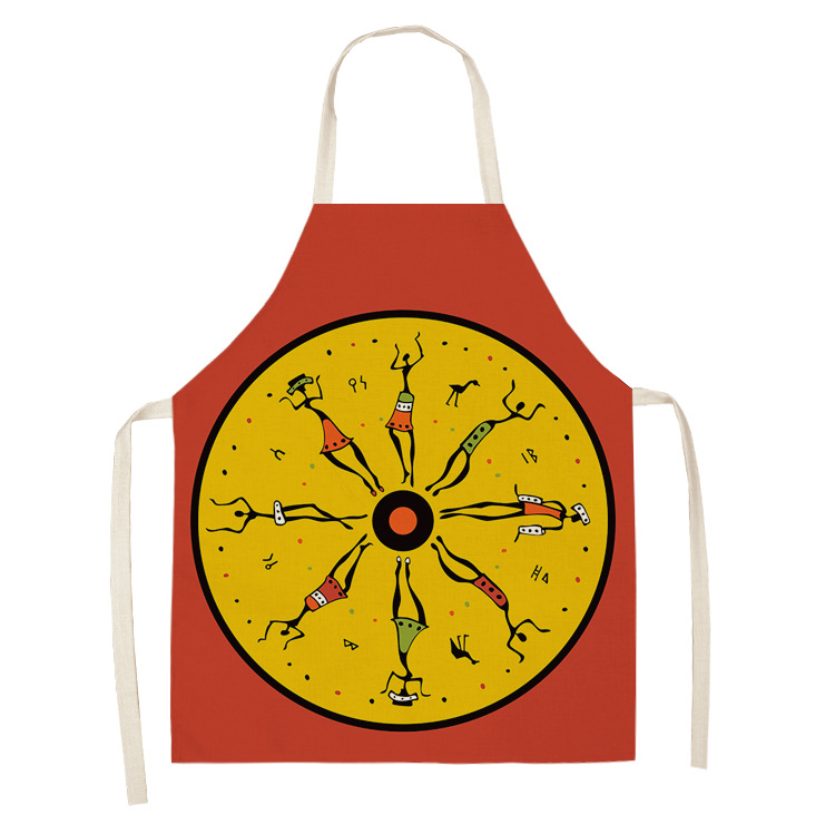 Title 2, Original Art Apron Foreign Trade Geometry Serie...