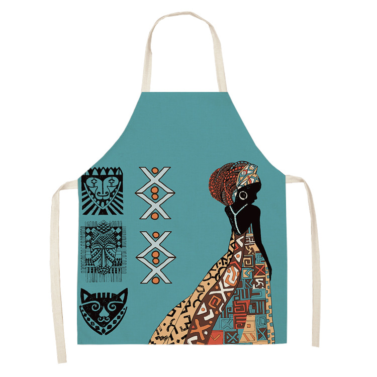 Title 8, Original Art Apron Foreign Trade Geometry Serie...