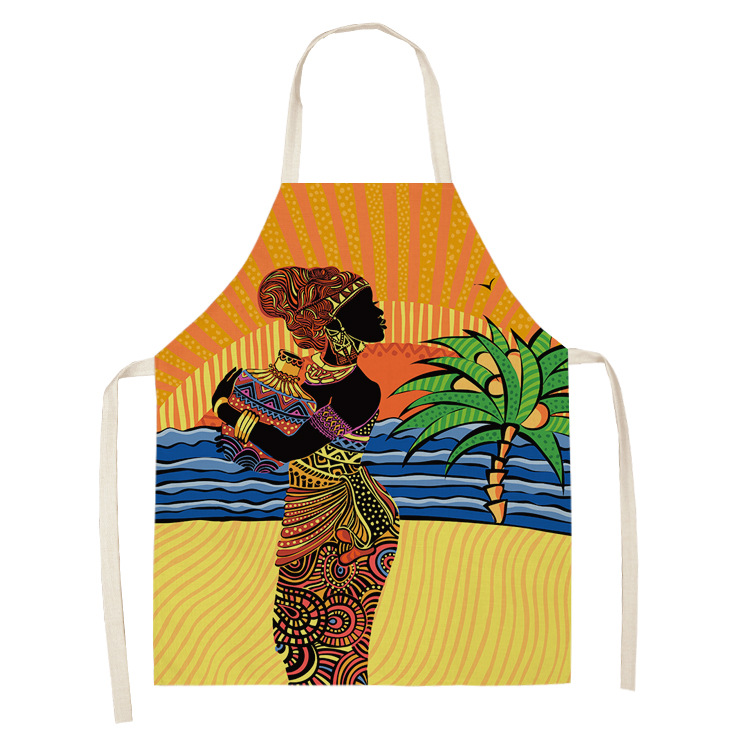 Title 10, Original Art Apron Foreign Trade Geometry Serie...