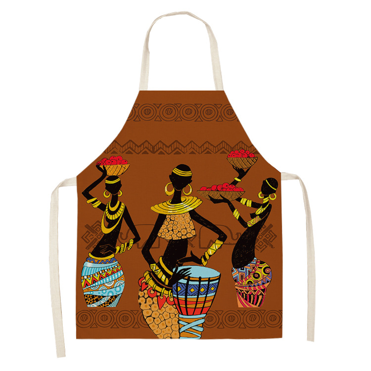 Title 9, Original Art Apron Foreign Trade Geometry Serie...