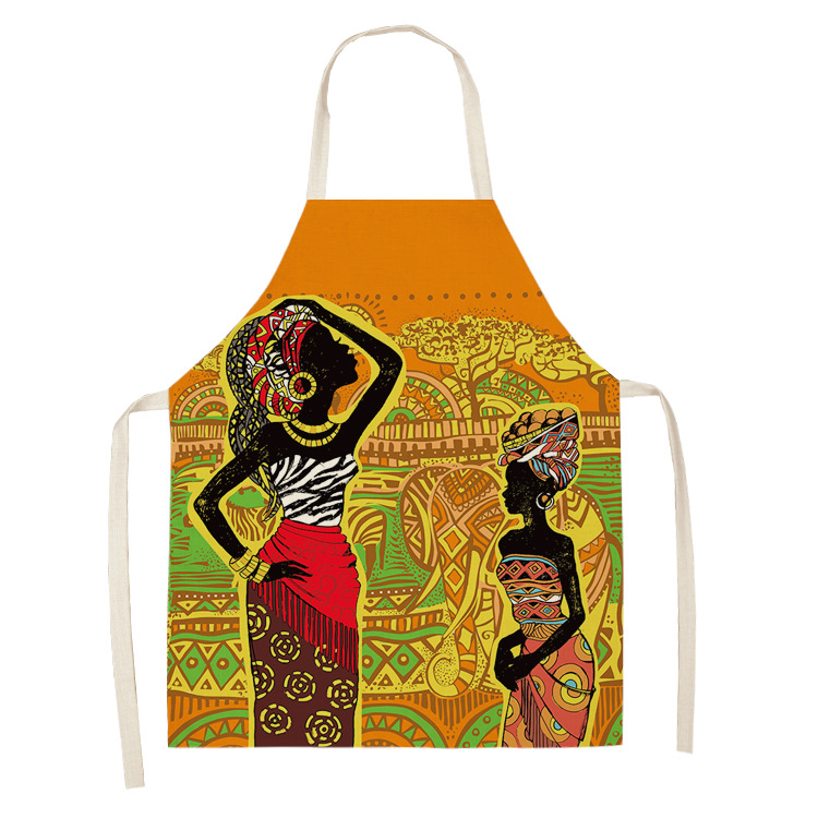 Title 19, Original Art Apron Foreign Trade Geometry Serie...