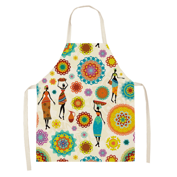 Title 21, Original Art Apron Foreign Trade Geometry Serie...