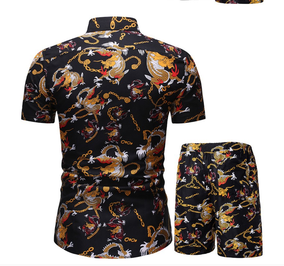 Fashion Men's Loose Casual Short Sleeve Suit