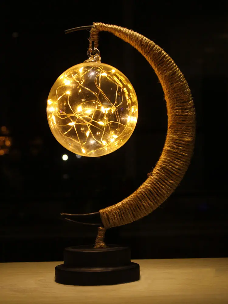Ins Wind Iron Ornament Led Moon Star