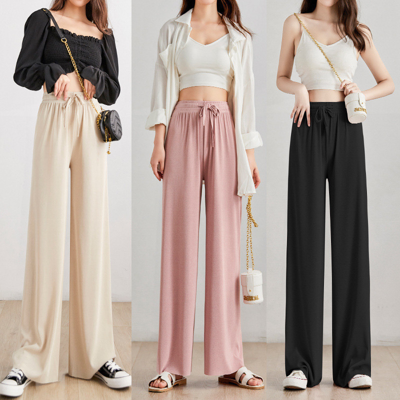 Title 1, Ice Silk Wide-leg Slimming Casual Pants Women