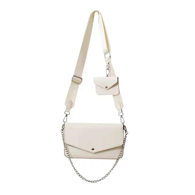 Spring All match New Fashion Diagonal Bag Chain Underarm Shoulder Bag Black - Shop at LoveMi