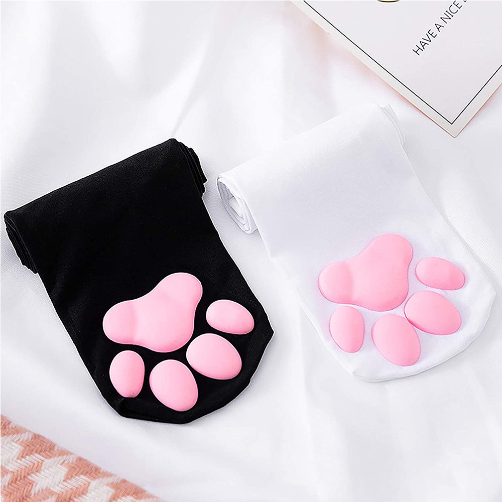 Title 4, Long Tube Cat Paw Socks Two-dimensional Cos Ani...