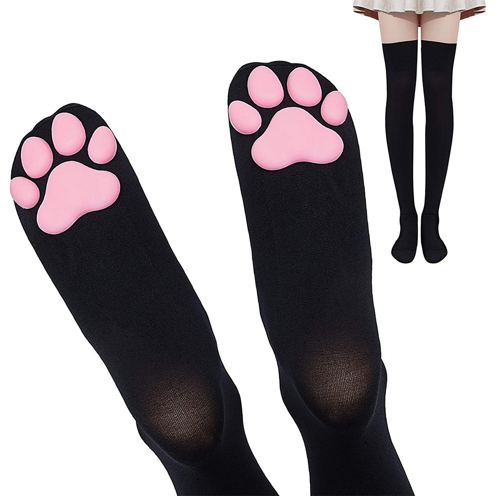 Title 7, Long Tube Cat Paw Socks Two-dimensional Cos Ani...