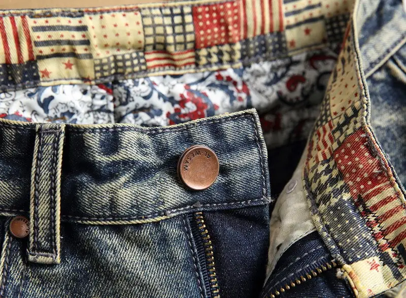 Men's Denim Shorts Ripped Five-point Pants Men's
