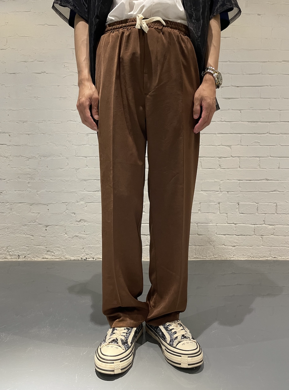 Title 3, Caramel Koffie Straight Wide-leg Broek. Voor le...