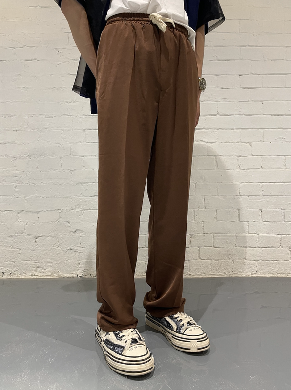 Caramel Coffee Color Straight Wide-leg Pants Spring And Summer Waist Drape Loose And Thin Mopping Pants
