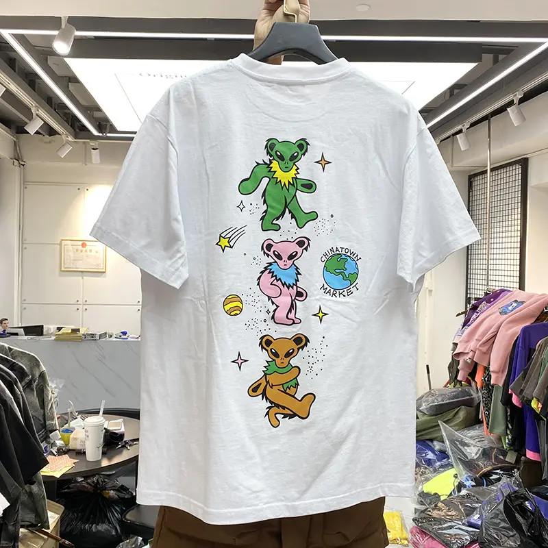 Star Man Cartoon Print Short Sleeve