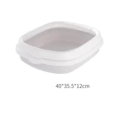 Large Cat Litter Box Detachable Anti-splashing Cat Litter Box Cat Pet Supplies - Grey - View 1