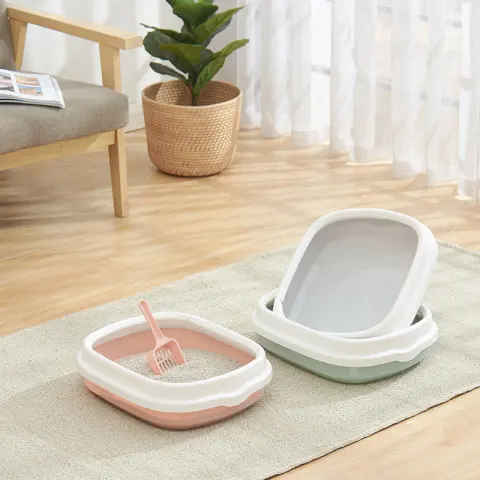 Large Cat Litter Box Detachable Anti-splashing Cat Box Cat