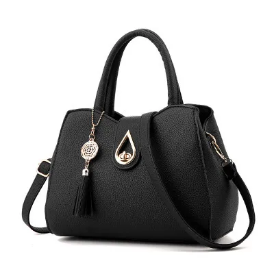 SMOOZA Famous Designer Brand Luxury Women Handbag Tassel Women Bag Top Handle Bags Fashion Women Messenger Shoulder Bags Black - Shop at LoveMi