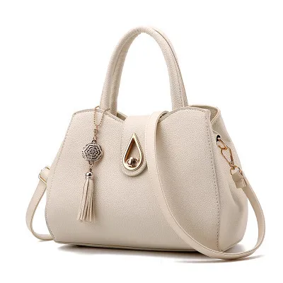 SMOOZA Famous Designer Brand Luxury Women Handbag Tassel Women Bag Top Handle Bags Fashion Women Messenger Shoulder Bags Beige - Shop at LoveMi