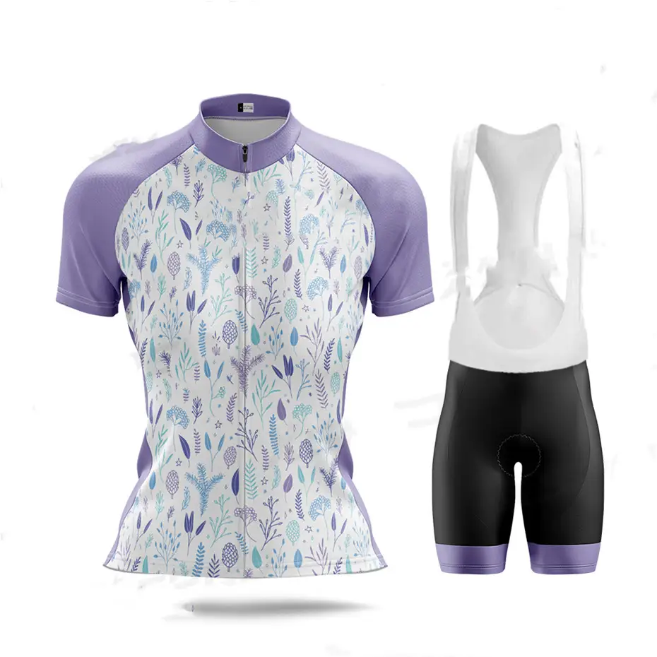 Fashion Ladies Cycling Jersey Women's Sweatshirt Suit Short Sleeve