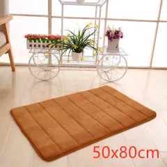 CozyNSecure Velvet Memory Foam Bath Mat - Designed for Happy Feet - Brown50X80Cm - View 1