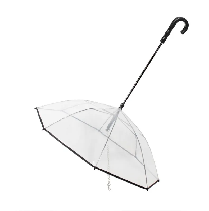 Dog's Transparent Umbrella With Traction Chain Removable Umbrella Pet Products – image 8
