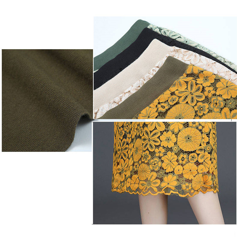 Two-sided Knit Bag Hip Skirt Spring And Autumn New High-waist Mid-length One-step Skirt