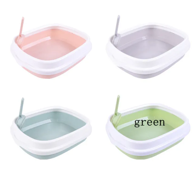 Large Cat Litter Box Detachable Anti splashing Cat Litter Box Cat Pet Supplies Green - Shop at LoveMi