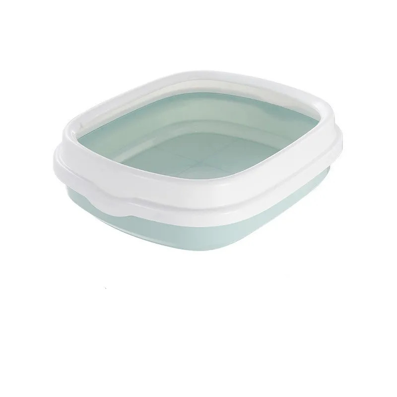 Large Cat Litter Box Detachable Anti-splashing Cat Litter Box Cat Pet Supplies - Blue