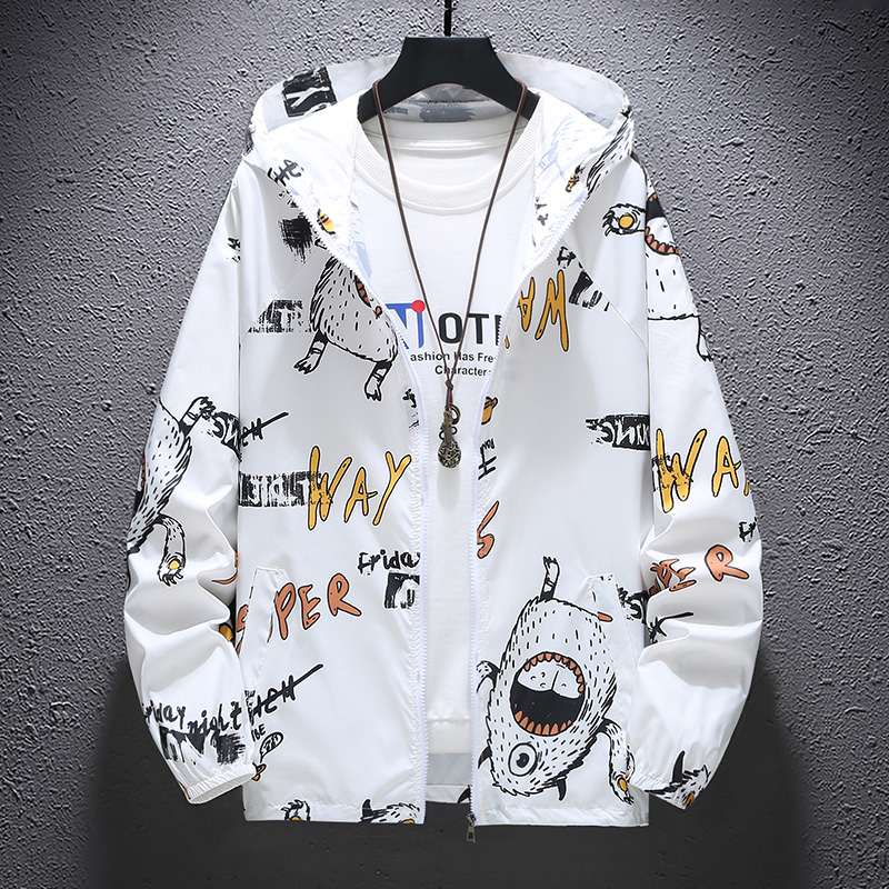 Trendy Gradient Hooded Men's Jacket