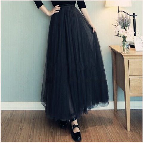 Title 1, New Style Net Yarn Long Skirt Half Length Skirt...