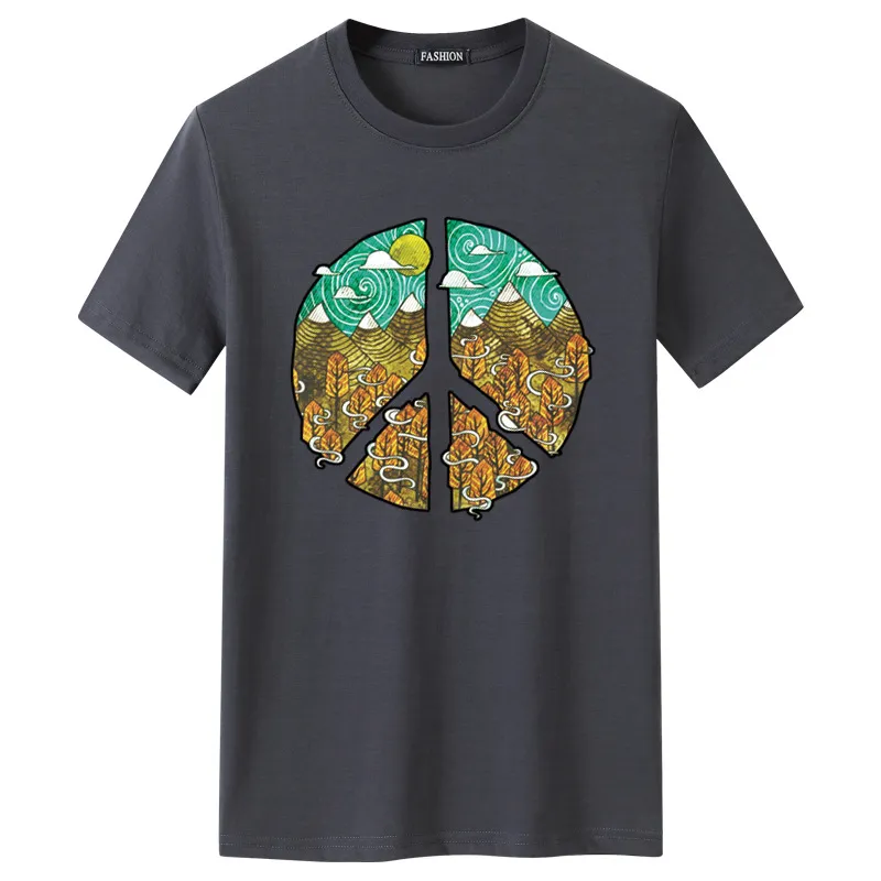 Short Sleeve T-shirt Men's Top Half Sleeve - Dark Grey