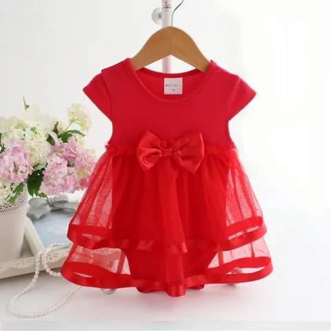 Princess Dress Baby Girl Long Sleeved Cotton Triangle Romper