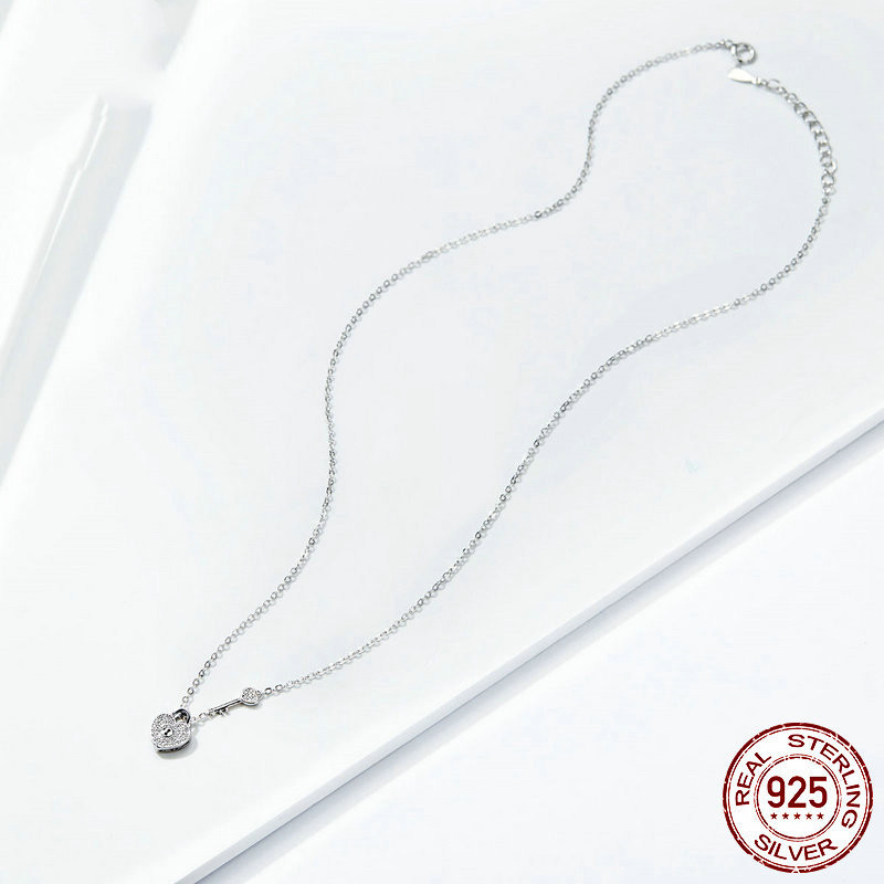 White Gold Plated Heart Necklace With Zircon