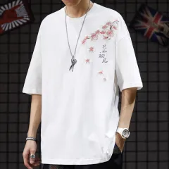 Crane Embroidery Lovers Summer Half-Sleeved T-Shirt Ins Street Hip-Hop Short-Sleeved - White - View 1