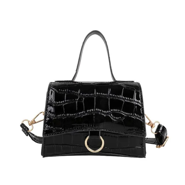 One Shoulder Messenger Bag Black Pattern Small Square Bag Black - Shop at LoveMi