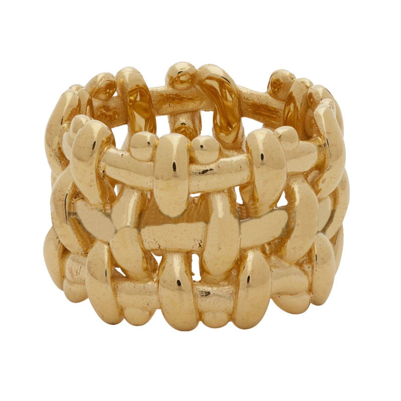 Openwork Braided Wide Ring