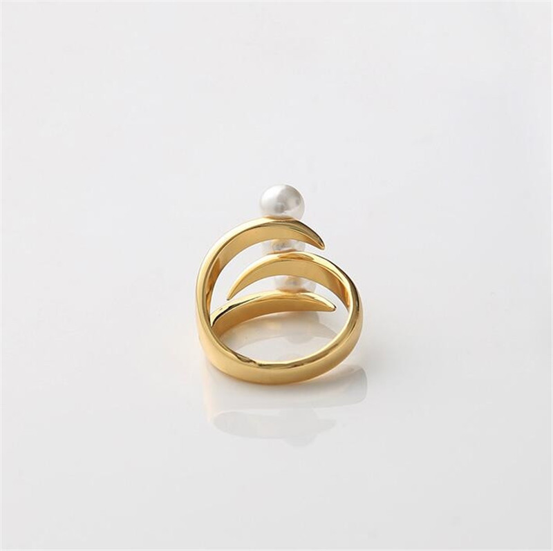 Japanese Light Luxury Palace Vintage Pearl Ring
