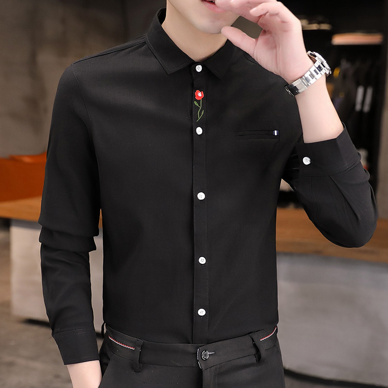 Striped Men's Long-sleeved Shirt, Handsome, Casual And Versatile